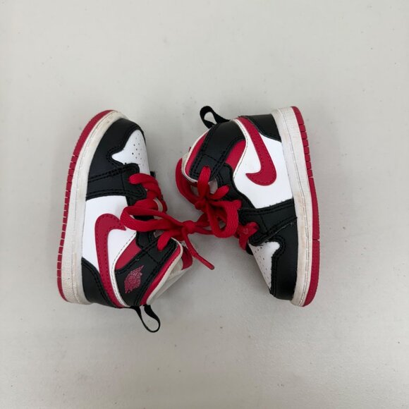 Nike Jordan 1 Mid Very Berry Sneakers Shoes 640735-016 Infant Baby Toddler 4C - Picture 7 of 9